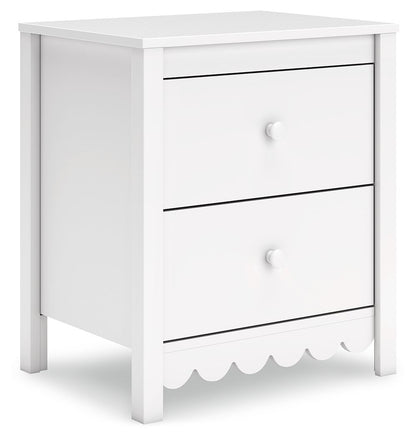 Hallityn - Two Drawer Night Stand - White