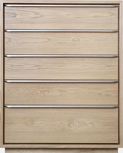 One - Coastal Modern Five Drawer Chest - Bisque