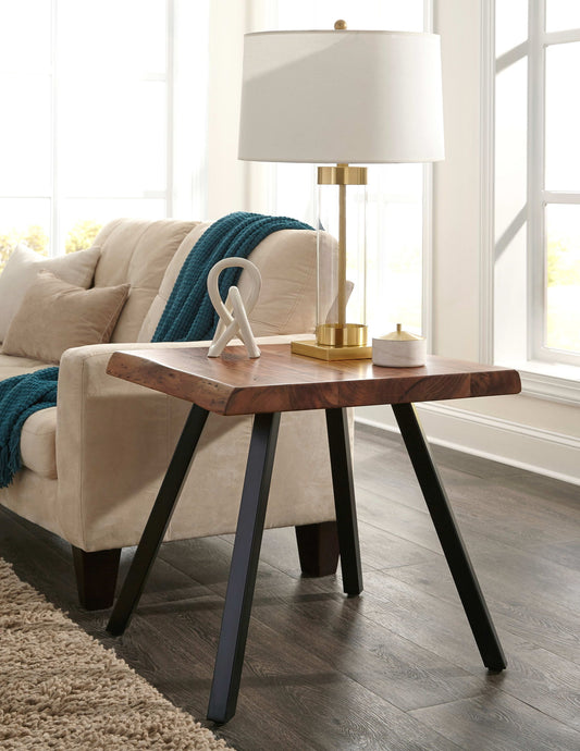 Reese - Live Edge Solid Wood Metal Leg Table