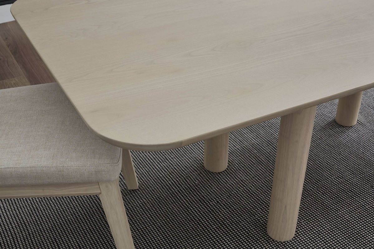 Liv - Solid Wood Dining Chair (Set of 2) - White Sand And Natural Linen