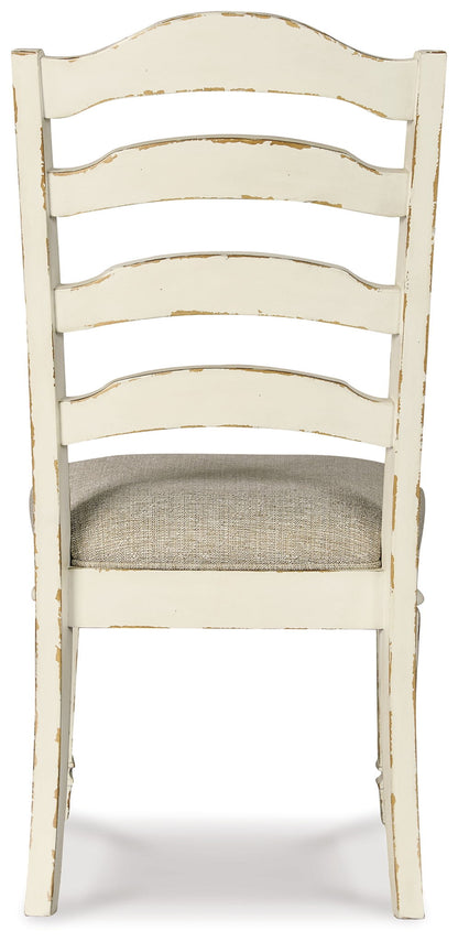 Realyn - Dining UPH Side Chair (Set of 2) - Ladderback - Chipped White