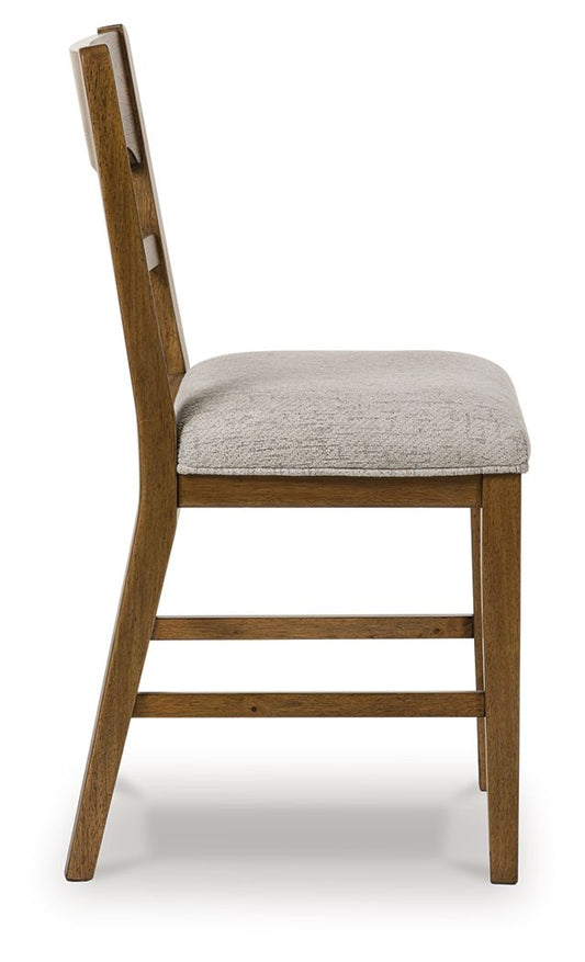 Cabalynn - Upholstered Barstool (Set of 2) - Oatmeal / Light Brown