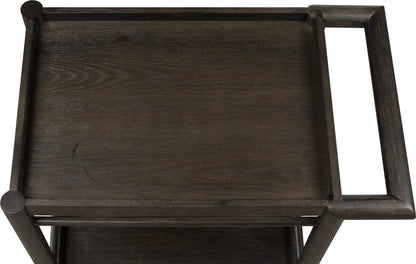 Rockport - Two Shelf Rolling Bar Cart - Yin