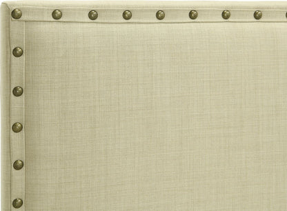 Geneva Tavel - King Nailhead Upholstered Headboard - Tumbleweed