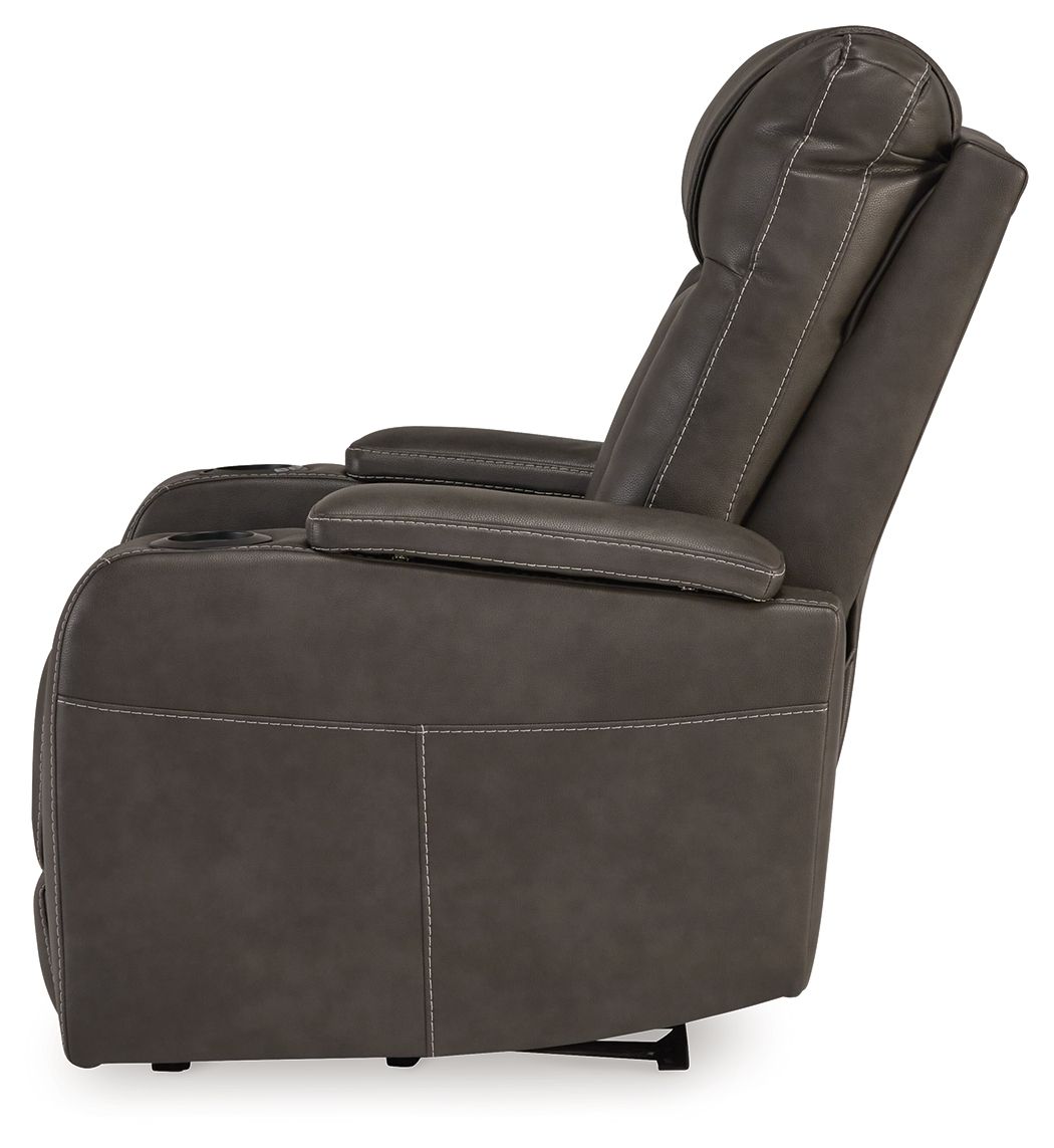 Feazada - Power Recliner With Adj Headrest - Shadow