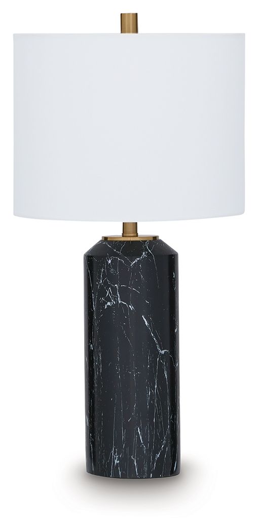 Hanzila - Poly Table Lamp - Black / Gold Finish