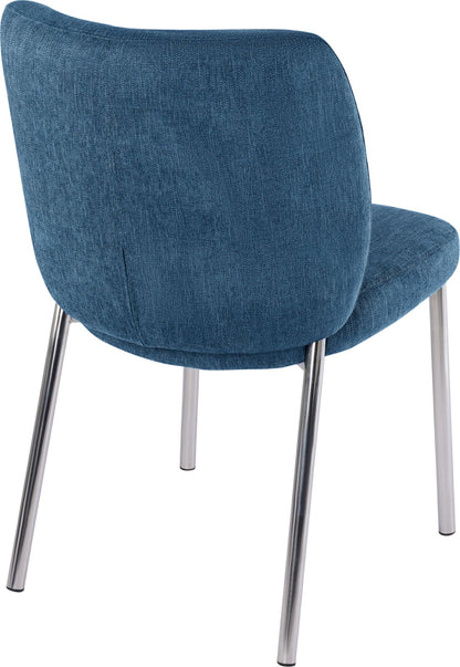 Fomo - Chenille Upholstered Stainless Steel Base Dining Chair (Set of 2)