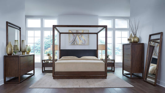 Sol - Beveled Glass Wall Or Dresser Mirror - Brown Spice
