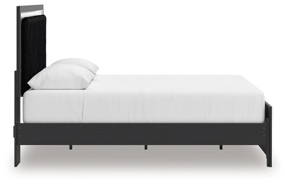 Zuraleus - Upholstered Panel Platform Bed With Roll Slats