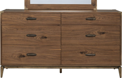 Adler - Six Drawer Dresser - Natural Walnut (2024)