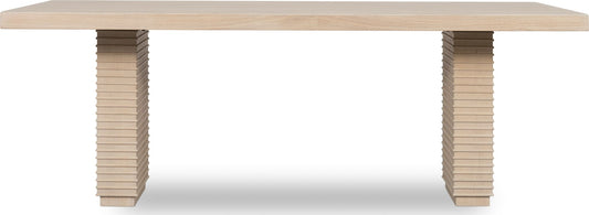 Magnolia - Double Pedestal Wooden Dining Table - Daffodil