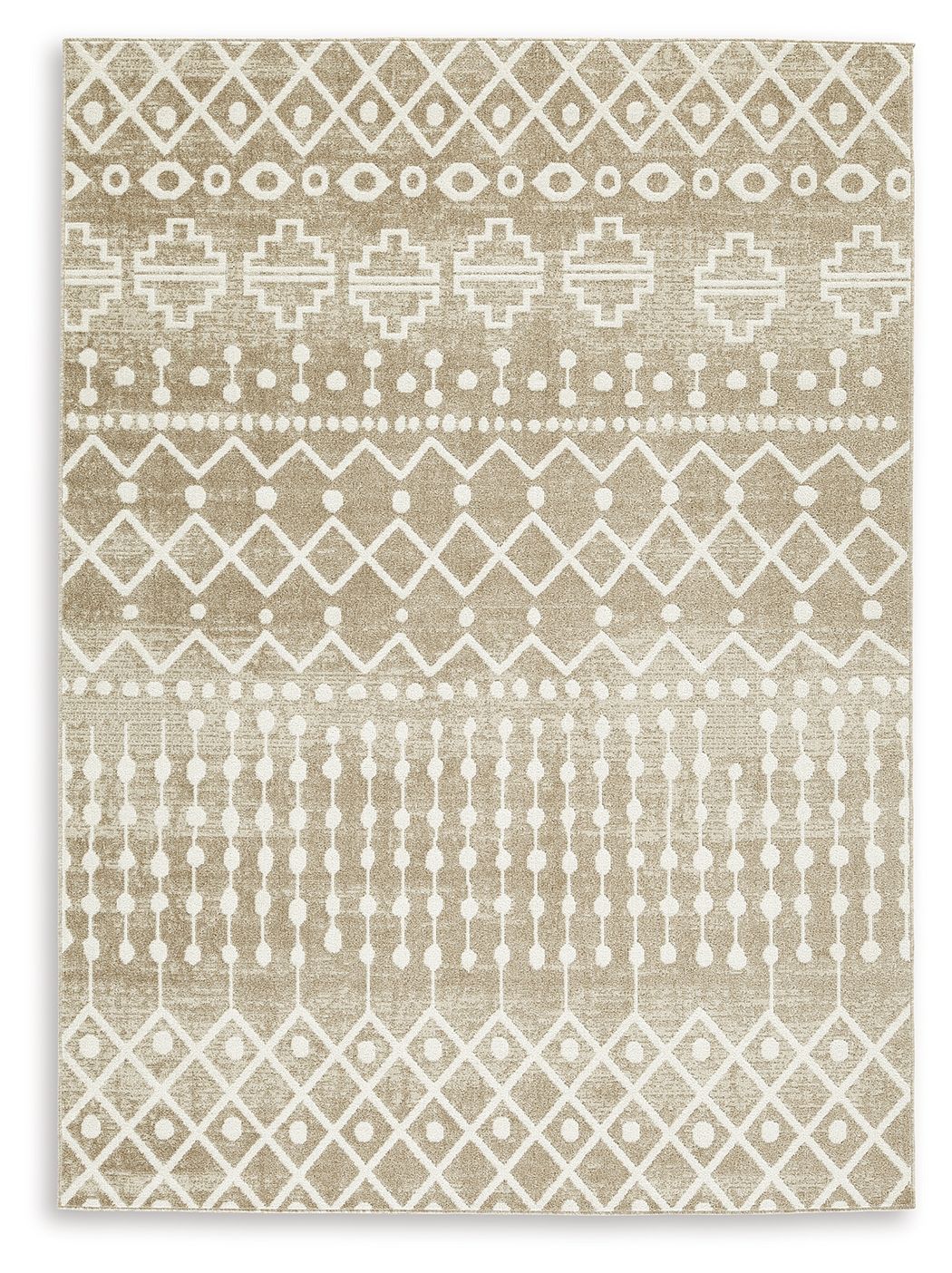 Bunchly - 5' x 7' Rug - Tan / Brown / Cream