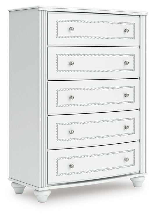 Kozlani - Five Drawer Chest - White