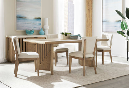 Sumner - Channel Back Upholstered Dining Chair (Set of 2) - Natural