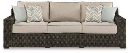 Coastline Bay - Sofa With Cushion - Brown