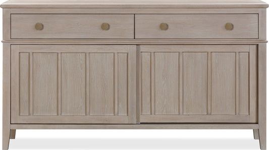Camden - Two Drawer Two Door Oak Wood Sideboard - Chai