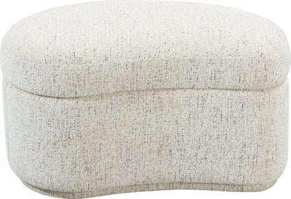 Afra - Fully Upholstered Storage Ottoman - Chinchilla