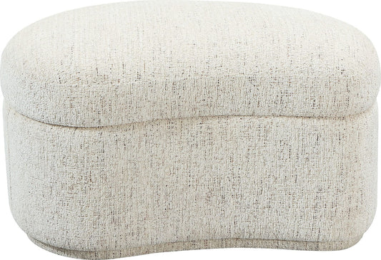 Afra - Fully Upholstered Storage Ottoman - Chinchilla