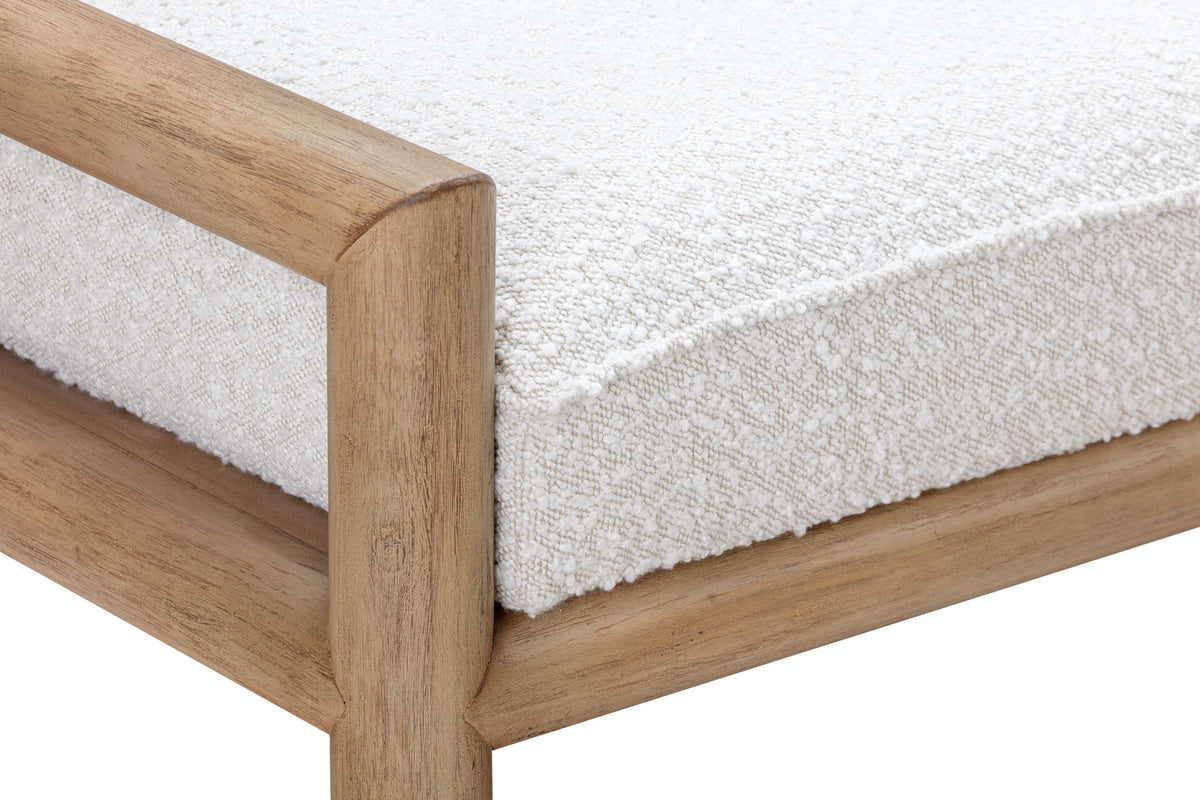 Dorsey - Boucle Upholstered Wooden Bench