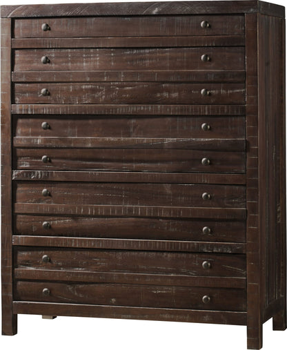 Townsend - Five Drawer Solid Wood Chest - Java (2024)