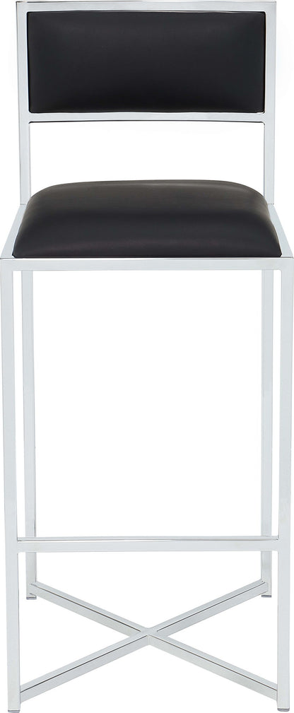 Amalfi - X-Base Stool (Set of 2) - Soot / Chrome