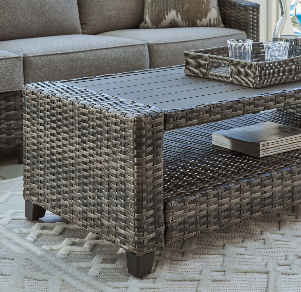 Oasis Court - Sofa, Chairs, Table Set (Set of 4) - Gray