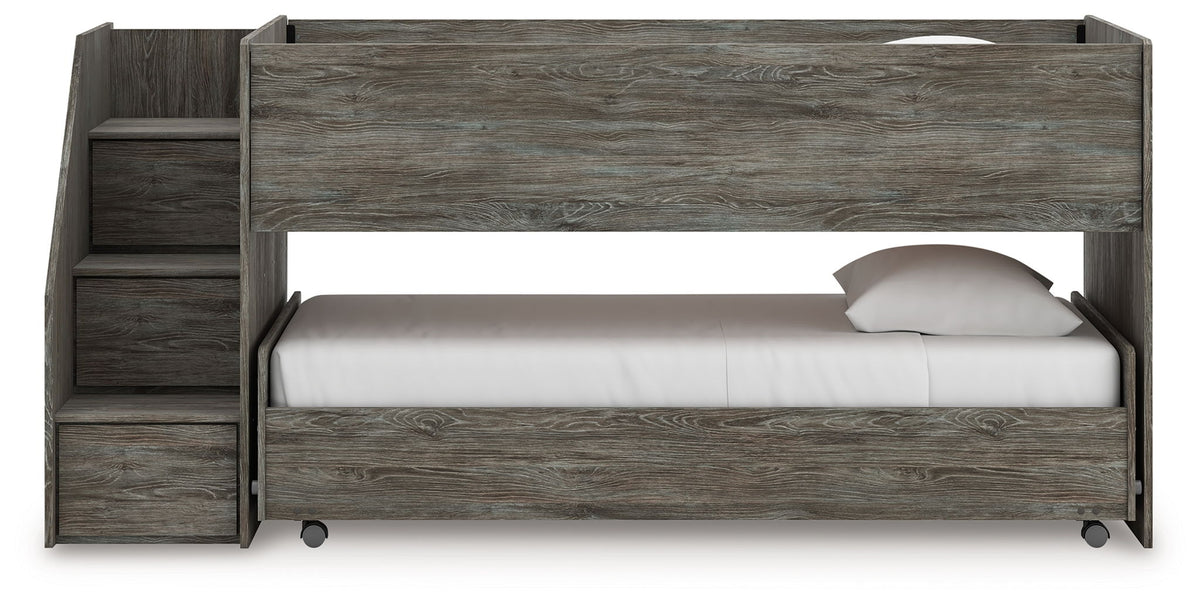Frandern - Twin Over Twin Loft Bed - Gray