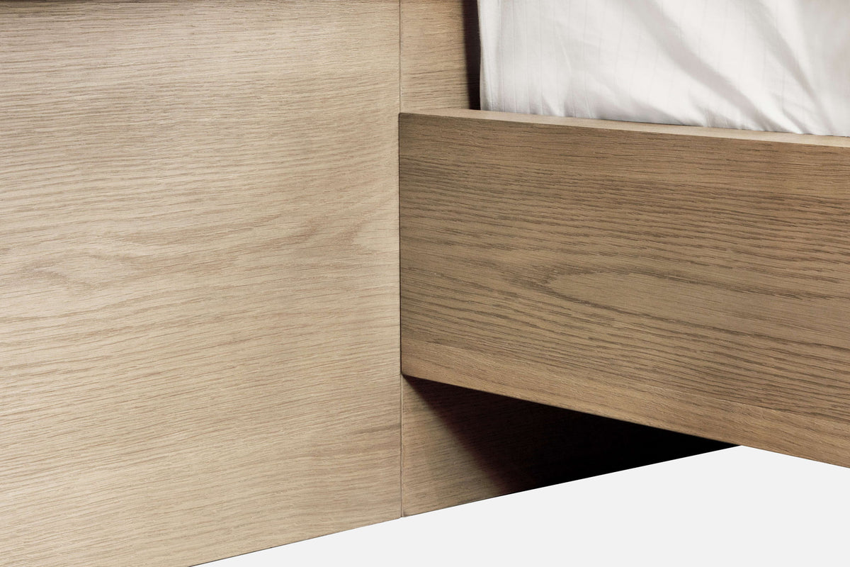 One - Coastal Modern Live Edge Wall Bed With Floating Nightstands