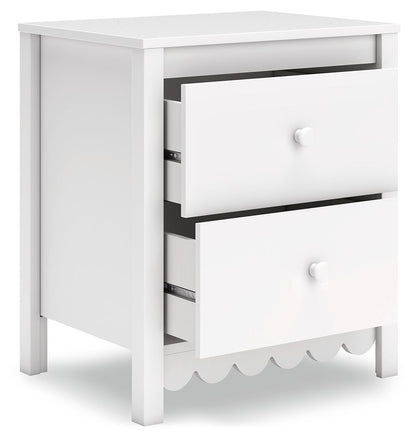 Hallityn - Two Drawer Night Stand - White