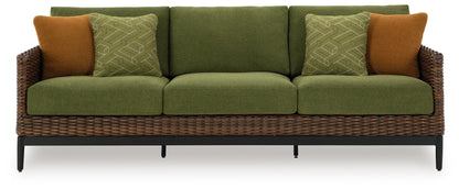 Horizon Hall - Sofa With Cushion - Brown / Green