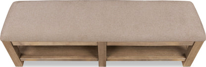 Roycroft - Wooden / Upholstered Bench - Harvest Wood