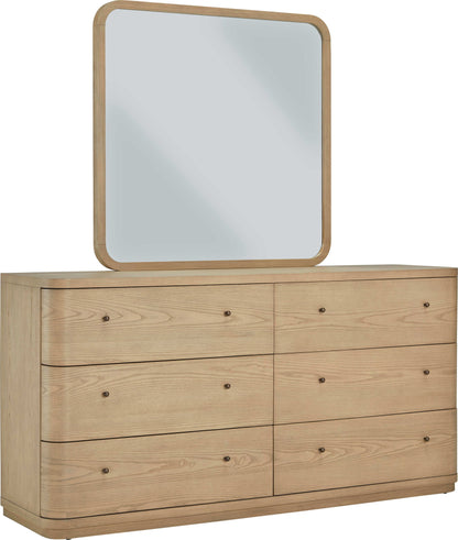 Penny - Beveled Glass Wall Or Dresser Mirror - Buff Cream