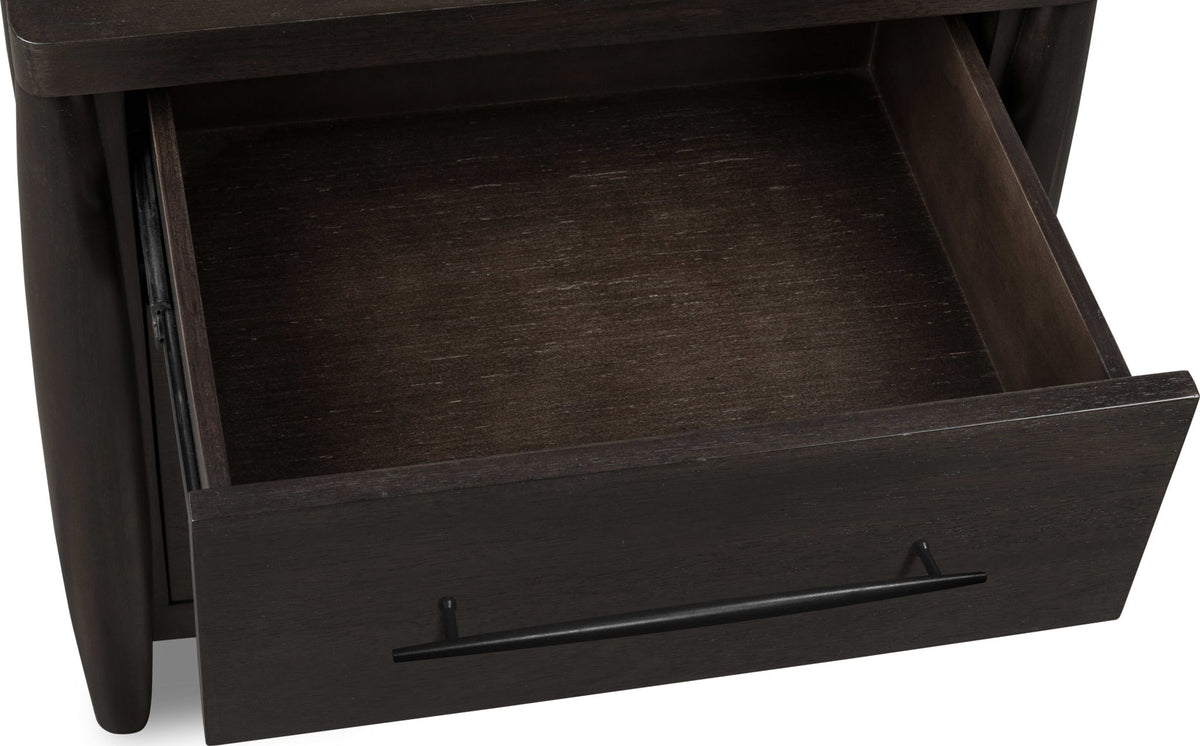 Koko - Two Drawer Nightstand With Cord Management - Minx