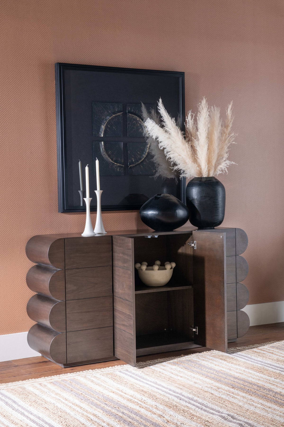 Mataranka - Four Door Walnut Sideboard - Bistre