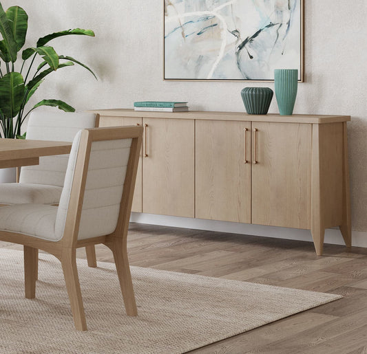 Sumire - Four Door Ash Wood Sideboard - Ginger