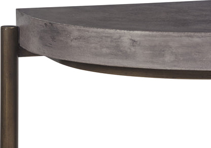 Lyon - Semi Circular Concrete And Metal Console Table