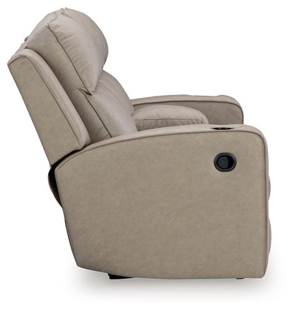 Lavenhorne - Double Reclining Loveseat With Console - Pebble