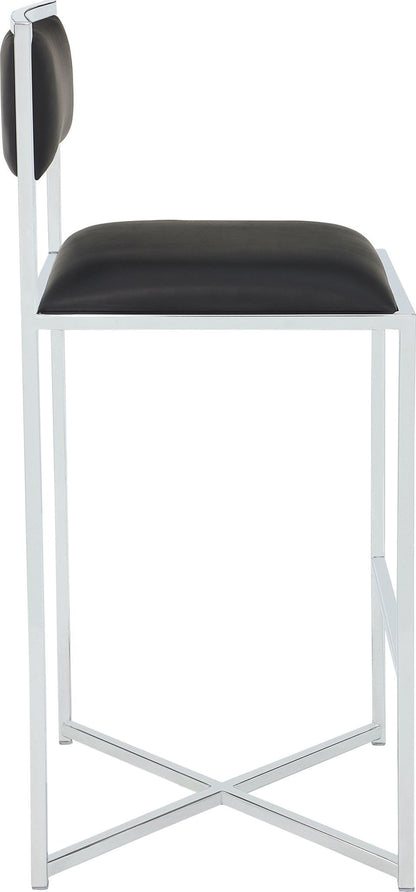 Amalfi - X-Base Stool (Set of 2) - Soot / Chrome