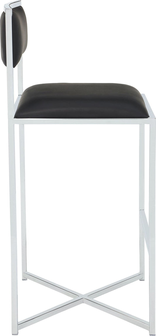Amalfi - X-Base Stool (Set of 2) - Soot / Chrome