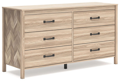 Battelle - Six Drawer Dresser - Tan