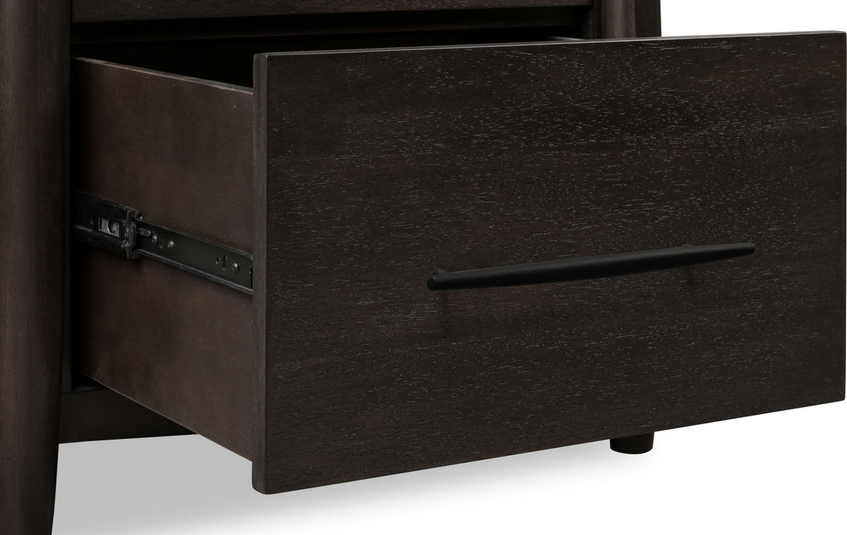 Koko - Two Drawer Nightstand With Cord Management - Minx