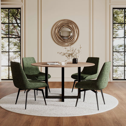 Ceo - 180 Degree Return Swivel Upholstered Dining Chair (Set of 2)