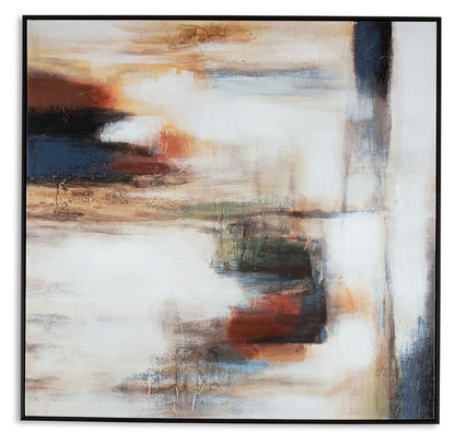 Pigeonford - Wall Art - White / Teal / Gold