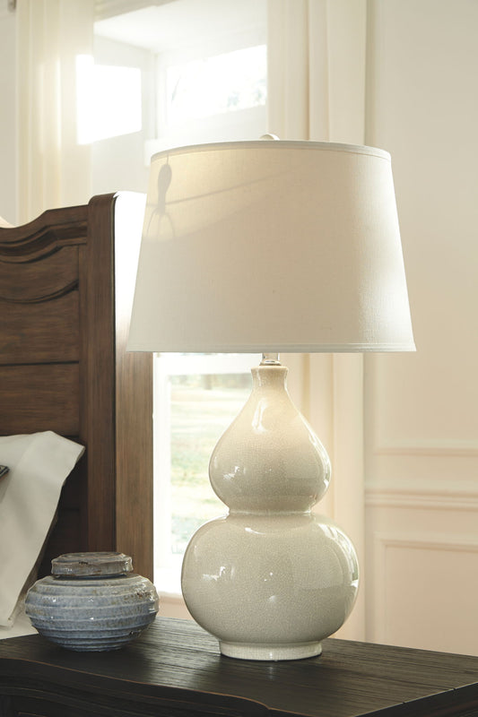 Saffi - Ceramic Table Lamp  - Cream