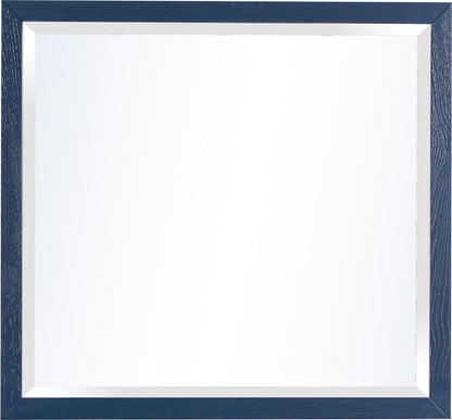 Argento - Beveled Glass Wall Or Dresser Mirror - Navy Blue