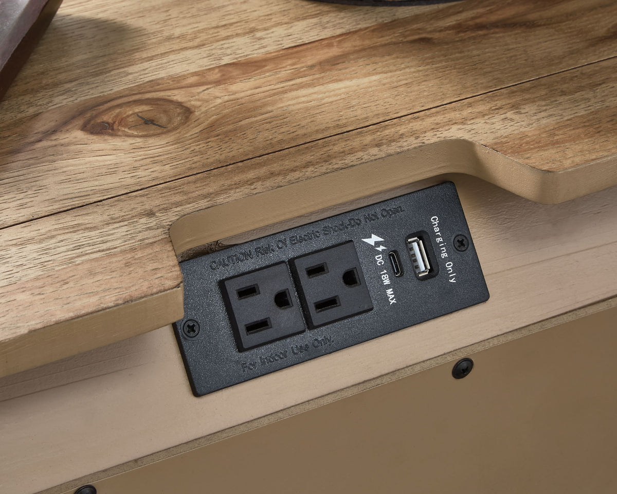 Ridgester - Three Drawer Night Stand - Light Brown