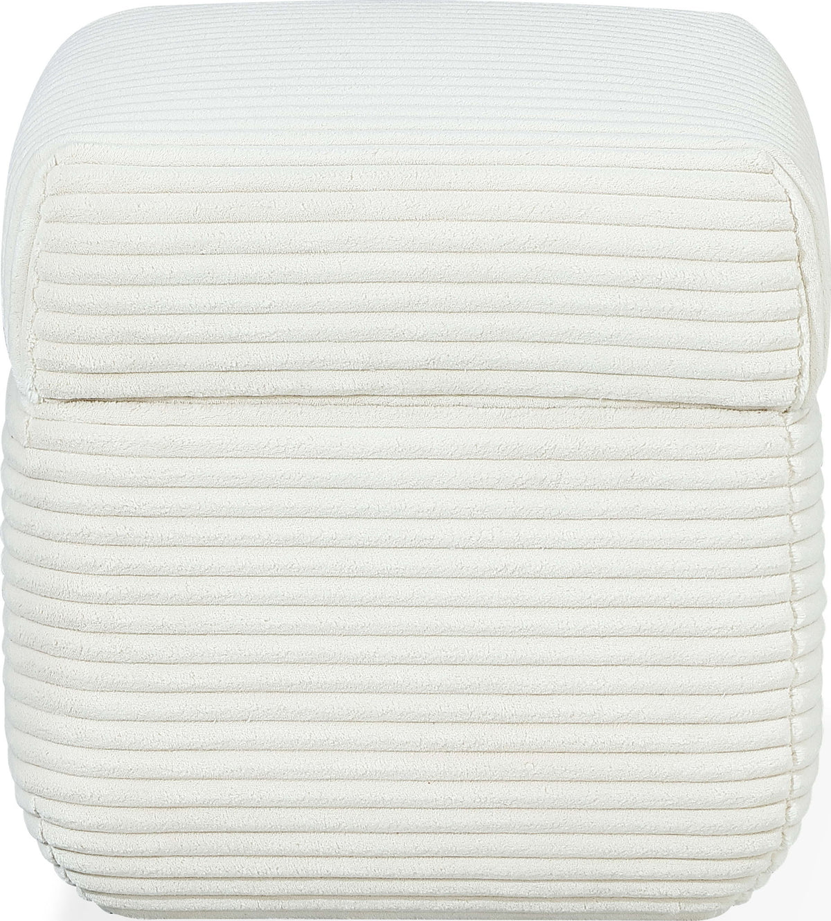 Blossom Wisteria - Upholstered Storage Ottoman - Frosty Corduroy