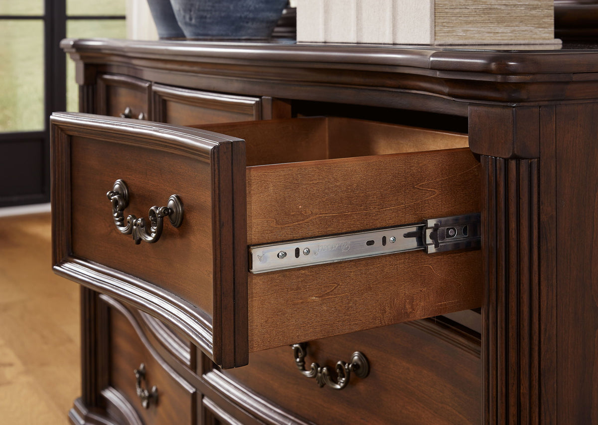 Lavinton - Dresser And Mirror - Brown
