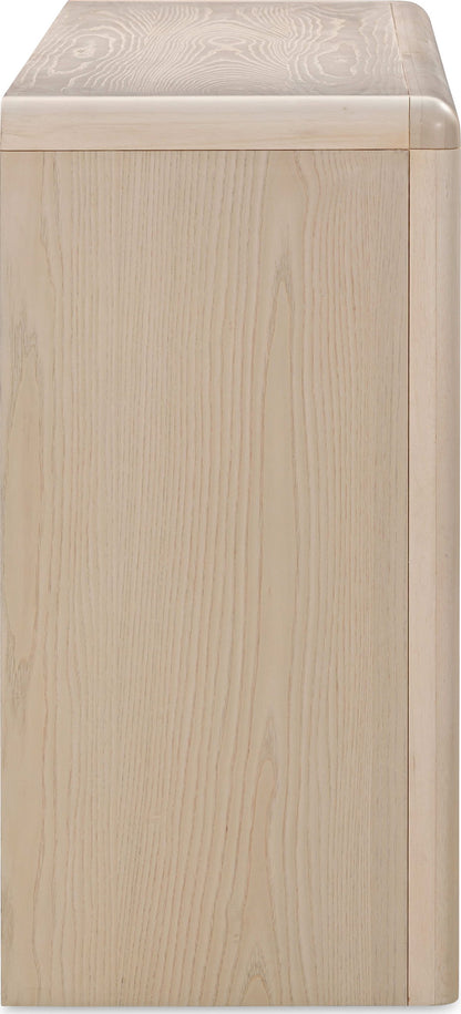 Liv - Four Door Ash Wood Sideboard - White Sand
