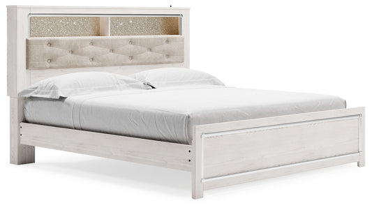Altyra - King Bookcase Panel Bed - White